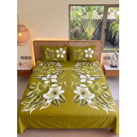 Hand Painted Rayon Bedsheet Set King Size